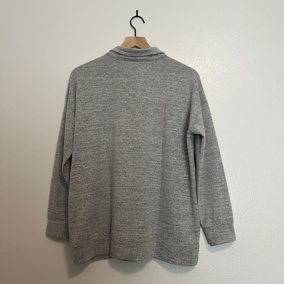 HaVeN WELL WITHIN - Sweater Knit Gray Half Zip Pull Over Sweater Top - Medium - Picture 9 of 9